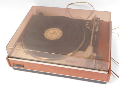 A Goldring Lenco GL78 record player, in a teak case.