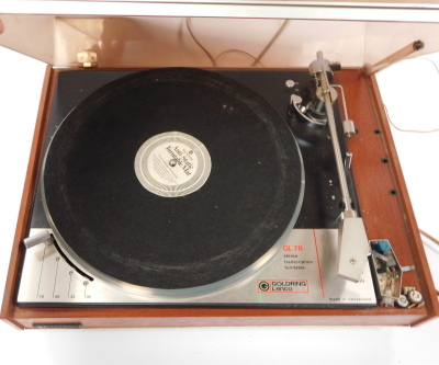 A Goldring Lenco GL78 record player, in a teak case. - 2