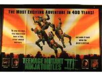 Framed film poster for Teenage Mutant Ninja Turtles x 3