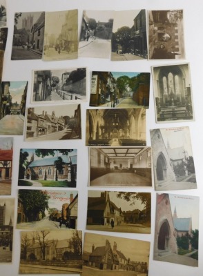 Various early 20thC Lincoln city postcards, Northgate, Eastgate, The Strait, other uphill scenes, Jew's House various, bottom of Steep Hill with E Haigh sign, early Lincoln postmarks, etc., Christ's Hospital Terrace, etc., black and white and in colour. - 4