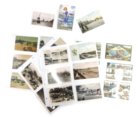 Various 20thC Cleethorpes postcards, church, The Old Cliffs, Bowling Green, Pier and Approach, Pier and Gardens, various scenes of the promenade etc, black and white and in colour. (a quantity)