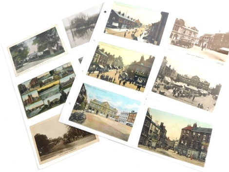 Various 20thC Gainsborough Lincolnshire postcards, Water Tower, Lea Road, other street scenes, Spital Terrace, Jubilee Crescent, Somerby Lodge, Grammar School, Morton Terrace, Silver Street, etc., black and white and in colour. (a quantity)