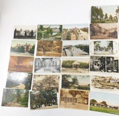 Various 20thC Lincolnshire postcards, villages Woodhall Spa railway station, Victoria Hotel, The Band Stand, various Petwood Hotel postcards, black and white and in colour. (a quantity) - 2