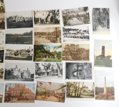 Various 20thC Lincolnshire postcards, villages Woodhall Spa railway station, Victoria Hotel, The Band Stand, various Petwood Hotel postcards, black and white and in colour. (a quantity) - 3