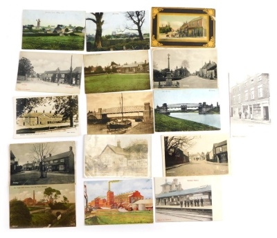 Various 20thC Lincolnshire postcards, villages, Bardney, to include from Abbey Lane, Gibson and Co, Bardney, Hancock Alehouses, Bardney, Angel Hotel, Bardney High Street, Sugar Beet Factory, Bardney Station, etc., black and white and in colour. (a quantit