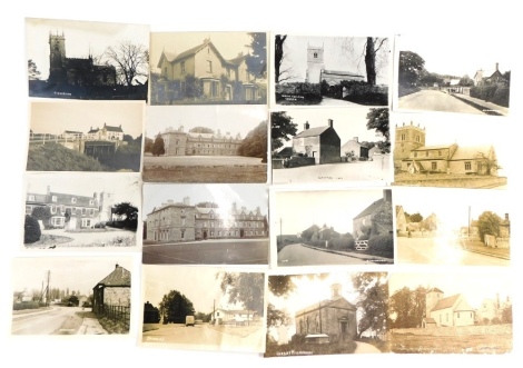 Various 20thC Lincolnshire postcards, Fiskerton, Dunholme, Cherry Willingham, Scampton and North Carlton , to include street scenes, early van, churches, etc., black and white. (a quantity)