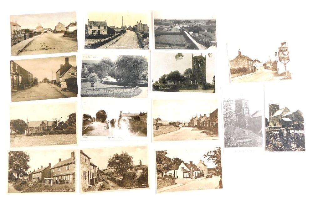 Various 20thC Lincolnshire postcards, Glentham, Ludford, Owmbyby