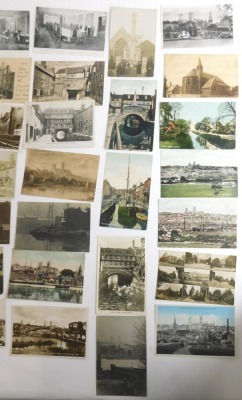 Various 20thC Lincolnshire Lincoln City postcards, Lincoln City PC 1911 & 12, The King's Royal Show 1907, various churches, Glory Hole, Waterside, etc., black and white and in colour. (a quantity) - 4