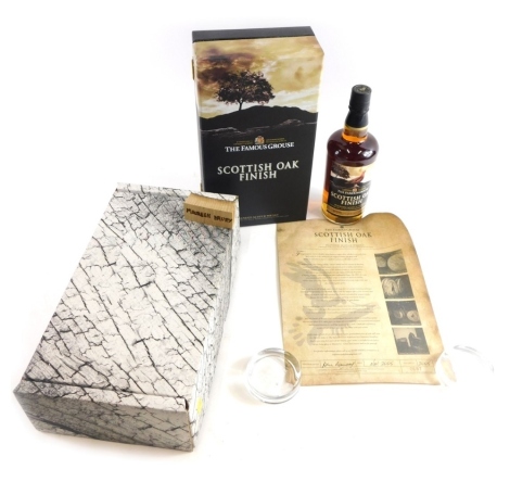 A Scottish oak finish Famous Grouse blended Scotch whisky, 45.5% volume, in outer case with certificate, 50cl.