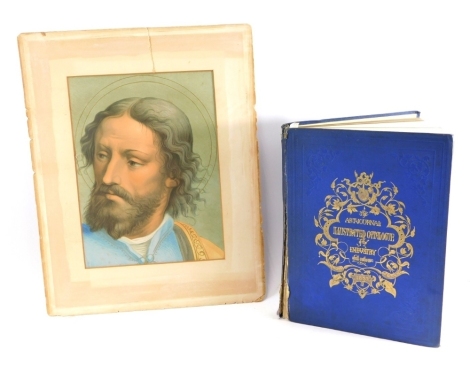 The Art Journal Illustrated Catalogue and Inventory of All Nations for the 1851 Great Exhibition, and a print of Jesus, 34cm x 26cm. (2)