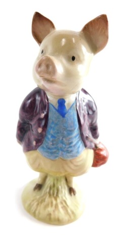 A Beswick pottery Beatrix Potter figure Pigling Bland, gold oval mark beneath, 10cm high.