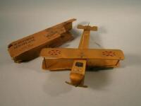 A rare Crawfords Air Service aeroplane novelty biscuit tin