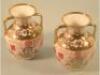 A pair of 19thC Copeland two handled porcelain vases