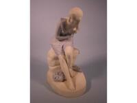 A Victorian Mintons Parian figure of a seated lady after John Bell