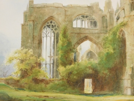 Thompson (20thC). Melrose Abbey, watercolour, signed and titled, 34cm x 42cm.