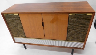 A Decca walnut cased radiogram, with Garrard turntable, 31cm wide, and Decca system, on turned legs, the cabinet 73cm high, 108cm wide, 38cm deep. - 4