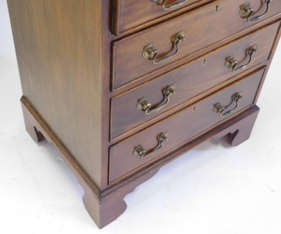 A 20thC mahogany chest, with two short and three long cock beaded drawers, on bracket feet, 73cm high, 58cm wide, 41cm deep. - 3