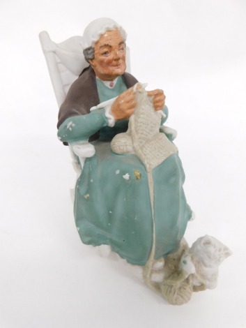 An unusual Royal Doulton matt figure Twilight HN2256, printed marks beneath, 14cm high.