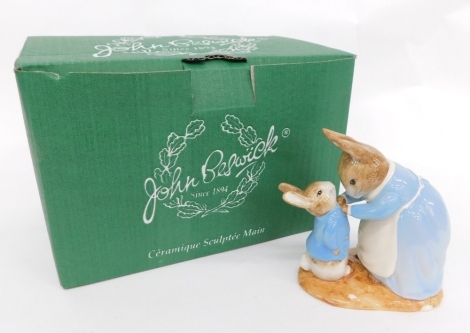 Various Beswick limited edition figure group, Mrs Rabbit and Peter, no. 14/2500, printed marks beneath, 13cm high. (boxed)