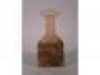 A Will Shakespeare, Taunton art glass bottle shaped vase in shades of brown