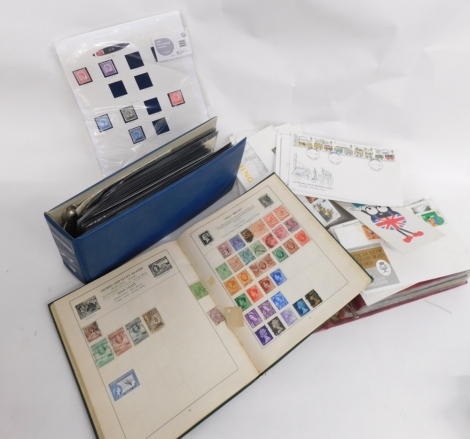 Various first day cover stamps etc, an album of first day covers Sir Charles Darwin and others, various other first day covers, GB collectors stamps, QEII, purple back 3d 1958-1968, various other stamps, a Strand green stamp album containing a quantity of