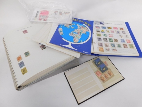 Various stamps and relating ephemera, a Trident stamp album containing a quantity of world used collectors stamps mainly mid 20thC and later, a Collecta stamp album and collectors stamps Battle Of Britain, 1959-1963, various other QEII collector stamps, 1