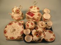 A large quantity of Royal Albert Old Country Roses pattern teaware