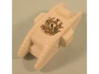 A Goss porcelain model of a British WWI tank