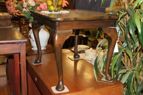 A small rectangular occasional table.