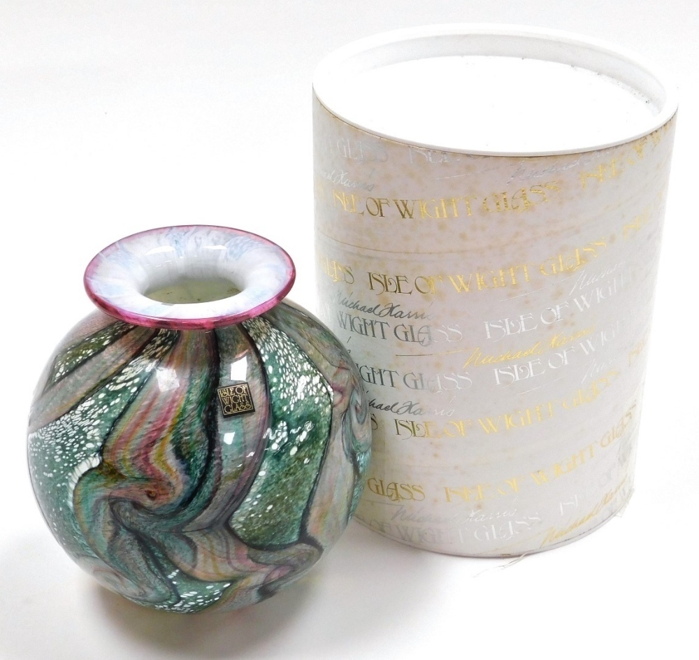 An Isle of Wight glass 'Gemstone' vase, designed by Timothy and