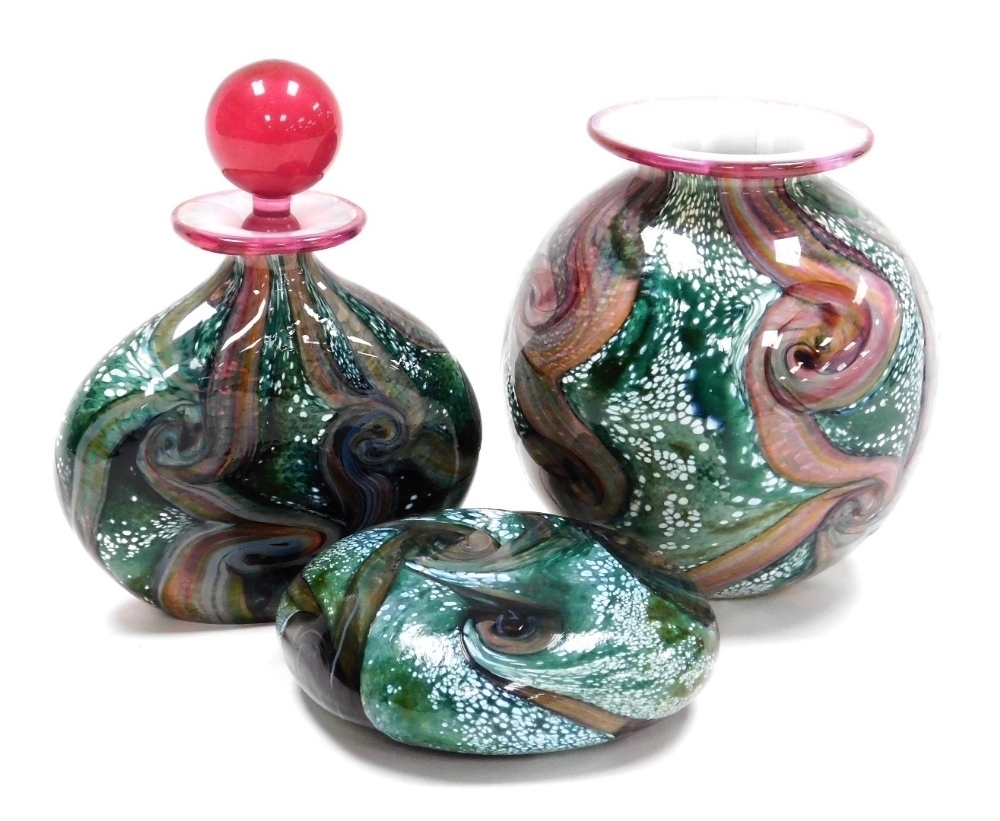 Isle of Wight Glass ガラス アイル・オブ・ワイトグラス社ISLE OF WIGHT GLASS 金彩吹き