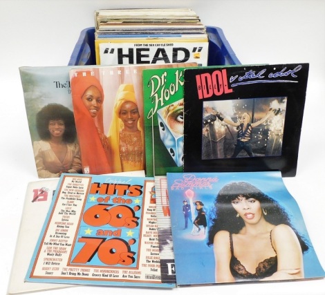 A group of LP records, to include Donna Summer Bad Girls, Depeche Mode The Singles 81-85, Slim Whitman Home on the Range, Stevie Wonder Music of my Mind, Soft Cell, Duran Duran, Carpenters, Nancy Sinatra, Elton John, The Shadows, Ultra Vox, Status Quo, We