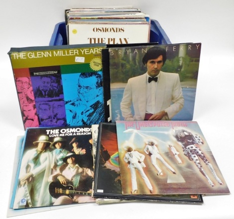 Various LP records, to include Super Tramp, The Osmonds, Brian Ferry, Andy Williams, John Lennon, Bruce Springsteen, Soft Cell, Roxy Music, etc. (AF, 1 box)