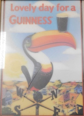 A Lovely Day For A Guinness advertising print, framed and glazed, 38.5cm x 28.5cm.