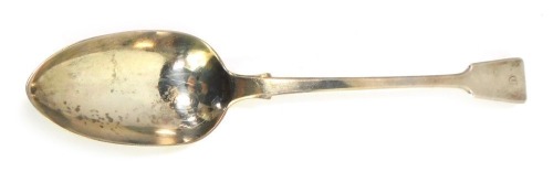 A William IV silver basting spoon, initial engraved, Mary Chawner, London 1837, 4.26oz.