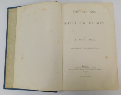 Conan Doyle (Arthur). The Memoirs of Sherlock Holmes, illustrated edition 1894, gilt tooled blue cloth, published by George Newnes, London. - 2