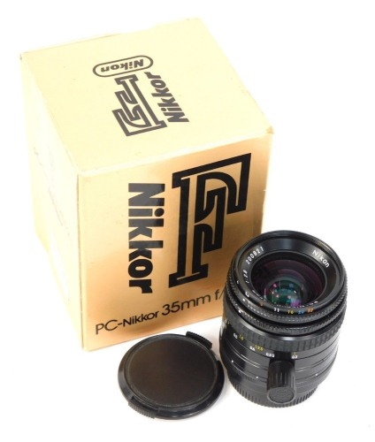 A Nikon F Perspective Control lens, 35mm F218, 200821, boxed.