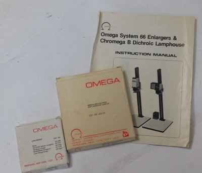 An Omega enlarger, 35mm, 6 x 6 model, P66 Serial No 2317, 124cm high. (AF) Buyer Note: WARNING! This lot contains untested or unsafe electrical items. It is supplied for scrap or reconditioning only. TRADE ONLY - 3