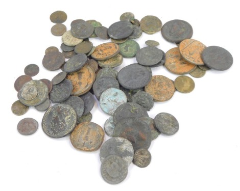 A collection of Roman and other coins, to include some replicas, etc. (a quantity)