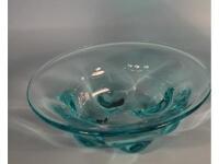 A Murano type pale blue glass bowl