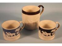 A matched pair of Victorian stoneware mugs