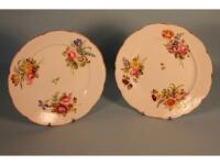 A pair of 19thC porcelain plates