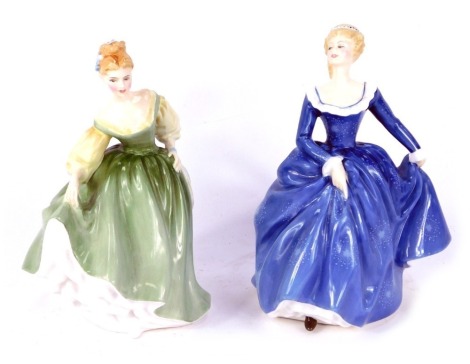 Two Royal Doulton ladies, comprising Fragrance HN2334 and Fair Lady HN2193. (2)