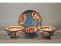 Two Sevres style porcelain breakfast cups
