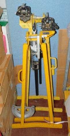 Two Irwin Holdmor pipe bending stands, with attachments. Note: VAT is payable on the hammer price of this lot at 20%.