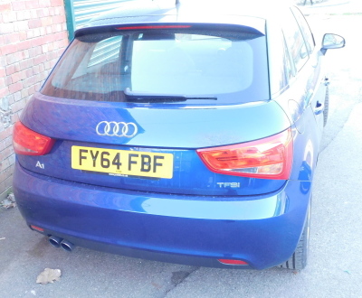 An Audi A1 TFSi four hatchback, Registration FY64 FBF, blue, manual, c28,563 recorded miles, V5 present, MOT to 210923., petrol, 1390cc, first registered 22/09/2014. To be Sold Upon the Instructions of the Executors for Diane Birch (Dec'd) - 4