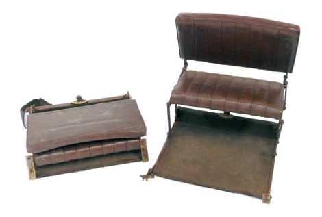 Two fold away additional passenger seats, for a vintage car. (2)