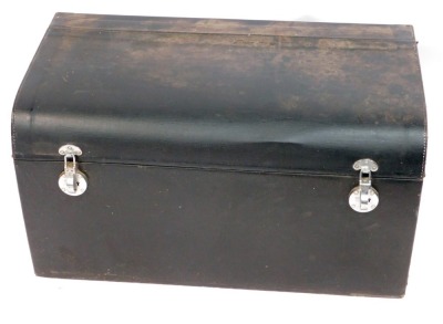 A Brooks luggage trunk, for a vintage car, 17" high, 30" wide, 16" deep.