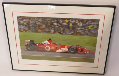 Ray Goldsbrough. Champion of Champions, depicting Michael Schumacher achieving his sixth Formula 1 World Championship title, artist's signed limited edition print, signed in pencil number 45/395, plate size 38cm x 60cm, with certificate of authenticity ve - 2