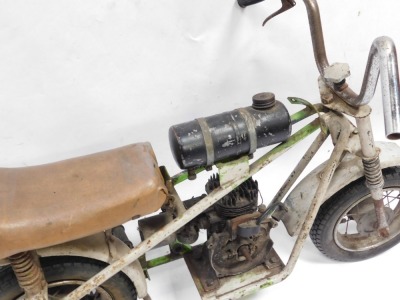 A Fantic Motor monkey bike, 50cc, 1969 Fantichino, with red fuel cover and a brown leather seat, 71cm high, 94cm wide. - 4